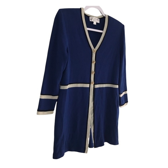 St. John Collection Santana Knit Long Dress Jacket size 4 - Picture 6 of 8